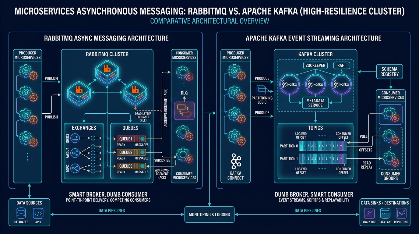 Arquitetura de Mensageria Assíncrona: RabbitMQ e Apache Kafka em Sistemas de Alta Resiliência